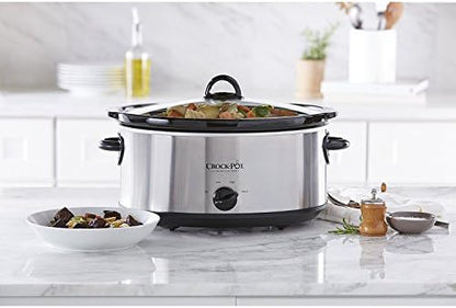 7 Quart Oval Manual Slow Cooker – Stainless Steel - Curated Catalog R0