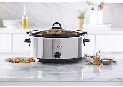 7 Quart Oval Manual Slow Cooker – Stainless Steel - Curated Catalog R0