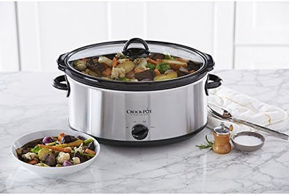 7 Quart Oval Manual Slow Cooker – Stainless Steel - Curated Catalog R0