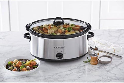 7 Quart Oval Manual Slow Cooker – Stainless Steel - Curated Catalog R0