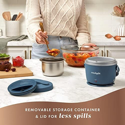Electric Lunch Box Food Warmer 20oz – Faded Blue - Curated Catalog C8
