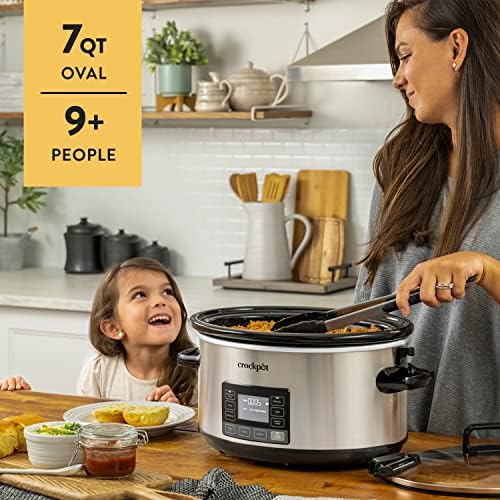 7 Quart Portable Programmable Slow Cooker with Timer - Curated Catalog P7