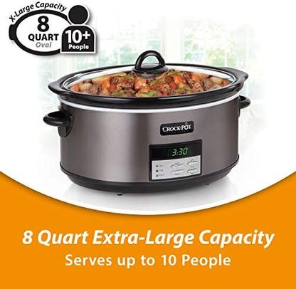 8 Quart Programmable Slow Cooker with Auto Warm - Curated Catalog W1