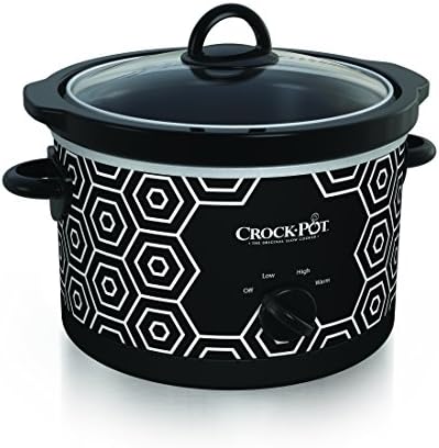 4.5 Quart Portable Slow Cooker – Black & White - Curated Catalog G4