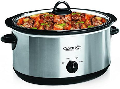 7 Quart Oval Manual Slow Cooker – Stainless Steel - Curated Catalog R0