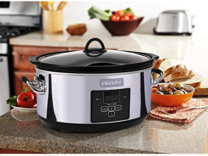7 Quart Programmable Slow Cooker – Polished Platinum - Curated Catalog A4