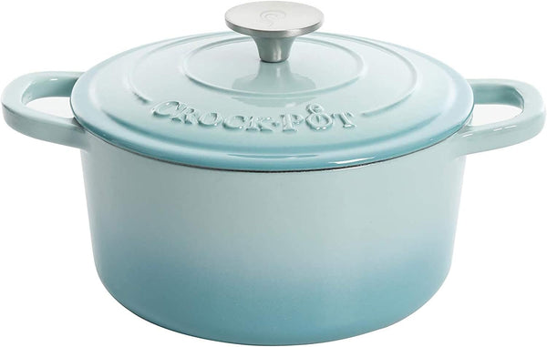 3 Quart Enameled Cast Iron Dutch Oven – Aqua - Curated Catalog M3