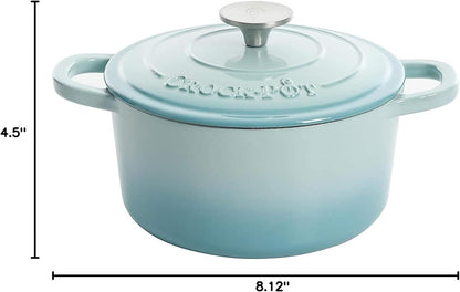 3 Quart Enameled Cast Iron Dutch Oven – Aqua - Curated Catalog M3
