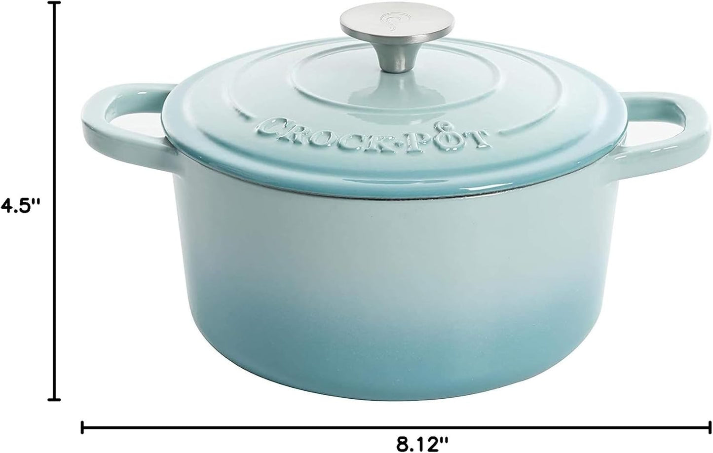 3 Quart Enameled Cast Iron Dutch Oven – Aqua - Curated Catalog T0