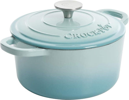 3 Quart Enameled Cast Iron Dutch Oven – Aqua - Curated Catalog T0
